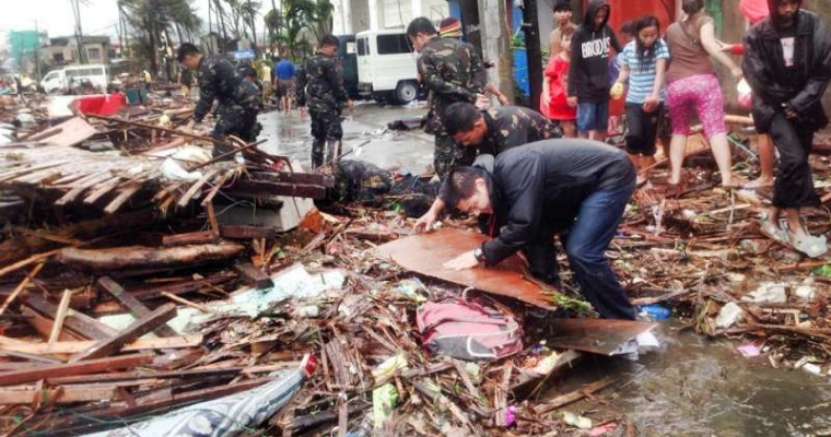 Some of the damage caused by Typhoon Haiyan in Tacloban, the Philippines.